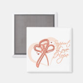 Support Love Hope - Endometrial Cancer Magneet (Voorkant / Achterkant)