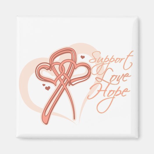 Support Love Hope - Endometrial Cancer Magneet (Voorkant)