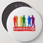 Support Love Ronde Button 6,0 Cm (Voorkant /achterkant)