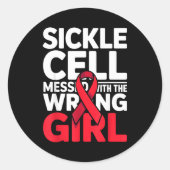Support Messed Wrong Sickle Warrior Cell Ronde Sticker (Voorkant)