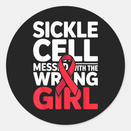 Support Messed Wrong Sickle Warrior Cell Ronde Sticker (Voorkant)