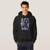 Support Myositis Warrior Cute Family Disease Aware Hoodie (Voorkant volledig)