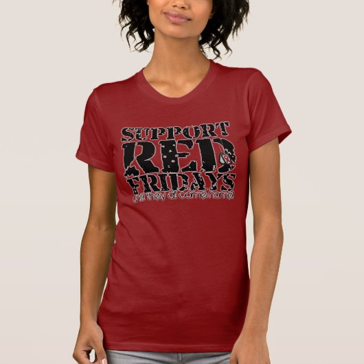 Support op rode vrijdag t-shirt (Voorkant)