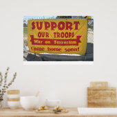 "Support Our Troops" Sign, Hawthorne, Nevada Poster (Keuken)