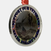 Support our Veterans ... USA Metalen Ornament (Rechts)