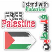 Support Palestine Sticker Pack (Voorkant)