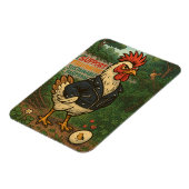 Support Polinators Cool Rooster in Leather Jacket Magneet (Linkerzijde)