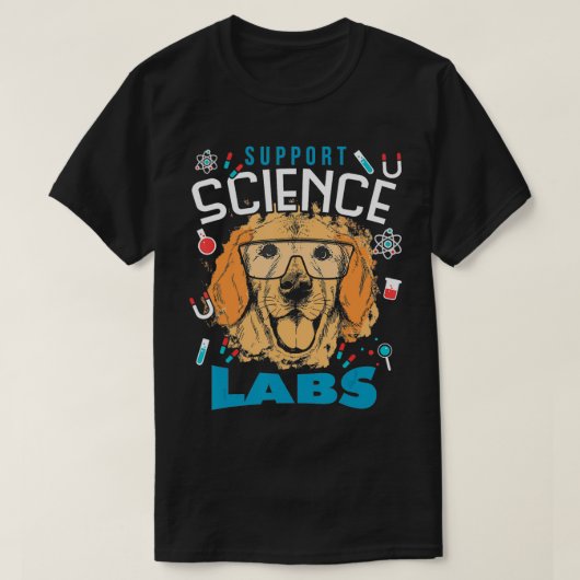 Support Science Labrador Retriever Dog T-shirt (Design voorkant)