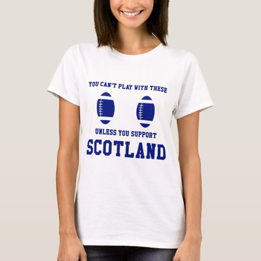 Support Scotland Rugby T Shirt (Voorkant)