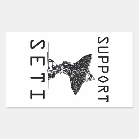 Support SETI Rechthoekige Sticker (Voorkant)