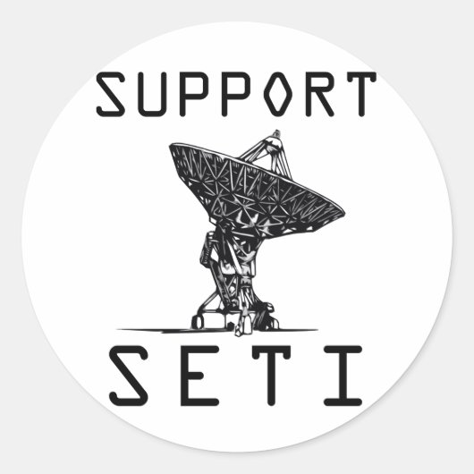 Support SETI Ronde Sticker (Voorkant)