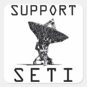 Support SETI Vierkante Sticker (Voorkant)