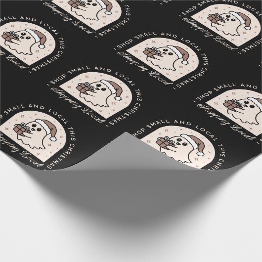 Support shop kleine lokale kerstcadeau geven cadeaupapier (Hoek)