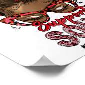 Support Squad Afro Messy Bun Leopard Sickle Cell A Poster (Hoek)