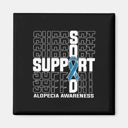 Support Squad Alopecia Bewustheid Magneet (Voorkant)