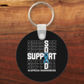 Support Squad Alopecia Bewustheid Sleutelhanger (Achterkant)