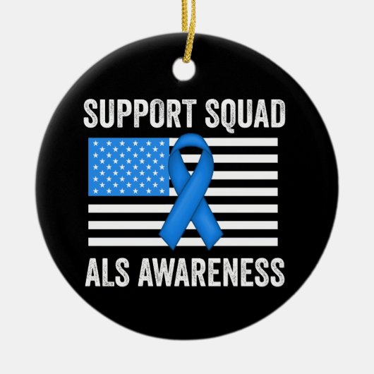 Support Squad ALS Bewustzijn Keramisch Ornament (Voorkant)