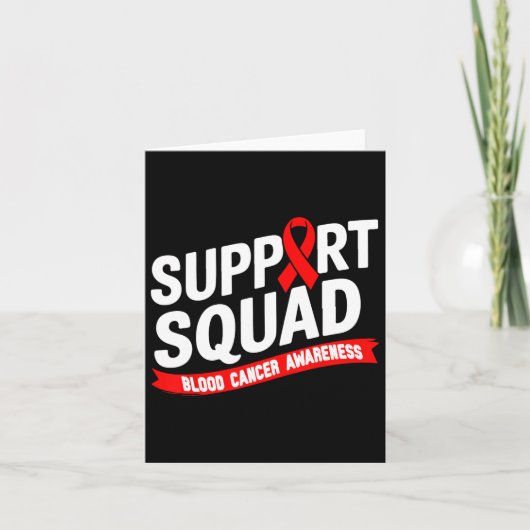 Support Squad Bloedkanker Bewustzijn Maand Rode Ri Kaart (Voorkant)