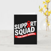 Support Squad Bloedkanker Bewustzijn Maand Rode Ri Kaart (Gele Bloem)