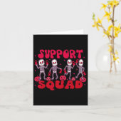 Support Squad Bloedkanker Halloween Rood Lint Kaart (Gele Bloem)
