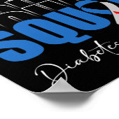 Support Squad Blue Ribbon T1D Diabetes Awareness M Poster (Hoek)