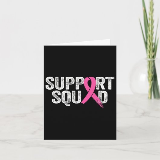Support Squad Borstkanker Awareness Month Pink W Kaart (Voorkant)