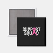 Support Squad Borstkanker Awareness Month Pink W Magneet (Voorkant / Achterkant)