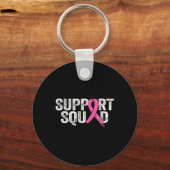 Support Squad Borstkanker Awareness Month Pink W Sleutelhanger (Voorkant)