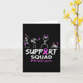 Support Squad Borstkanker Awareness Skeleton Hall Kaart (Gele Bloem)