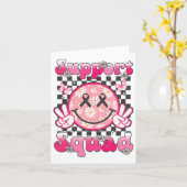 Support Squad Borstkanker Bewustzijn Glimlach Face Kaart (Gele Bloem)