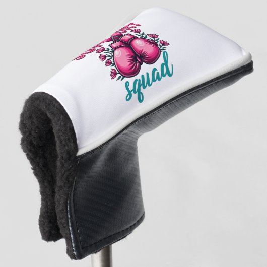 Support Squad Borstkanker Bewustzijn Handschoenen  Golfheadcover (3/4 voorkant)