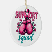 Support Squad Borstkanker Bewustzijn Handschoenen Keramisch Ornament (Rechts)