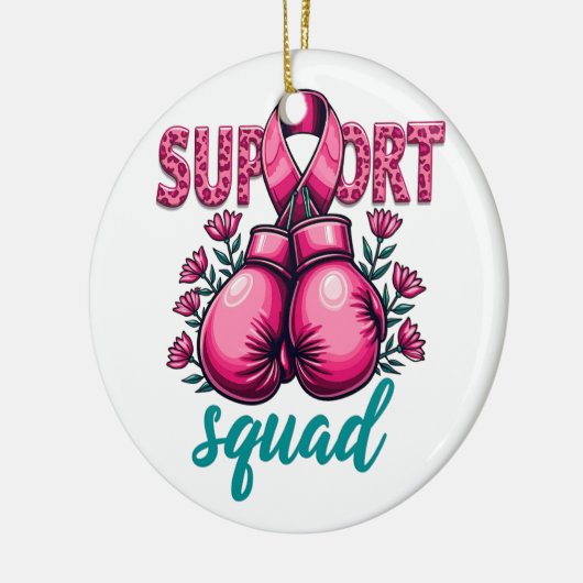 Support Squad Borstkanker Bewustzijn Handschoenen  Keramisch Ornament (Links)
