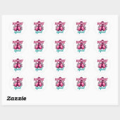 Support Squad Borstkanker Bewustzijn Handschoenen  Ronde Sticker (Vel)