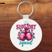 Support Squad Borstkanker Bewustzijn Handschoenen  Sleutelhanger (Voorkant)