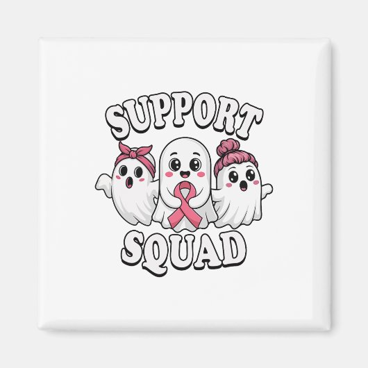 Support Squad Borstkanker Bewustzijn Schattigee ge Magneet (Voorkant)