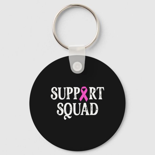 Support Squad Borstkanker - Borstkanker Aware Sleutelhanger (Voorkant)
