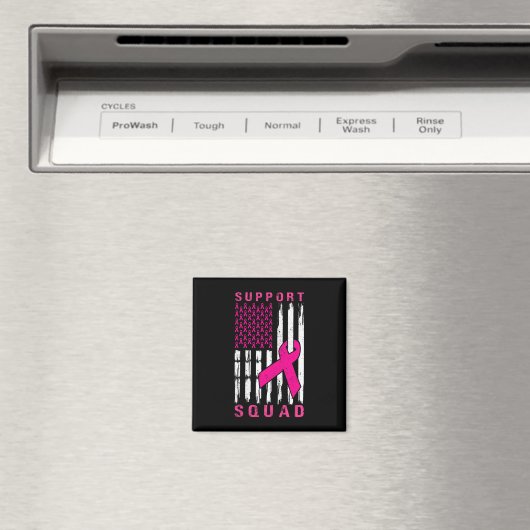 Support Squad Borstkanker – Pink Support Squad 1 Magneet (Insitu (Vaatwasser))