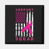 Support Squad Borstkanker – Pink Support Squad 1 Magneet (Voorkant)