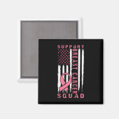 Support Squad Borstkanker – Pink Support Squad Magneet (Voorkant / Achterkant)