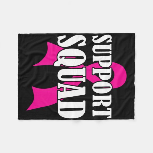 Support Squad Borstkanker - Support Squad Fleece Deken (Voorkant (Horizontaal))