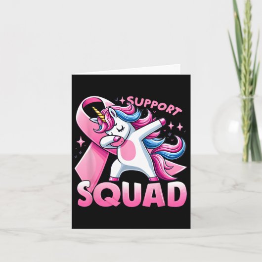 Support Squad Borstkanker Warrior Dabbing Unicor Kaart (Voorkant)