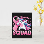 Support Squad Borstkanker Warrior Dabbing Unicor Kaart (Gele Bloem)