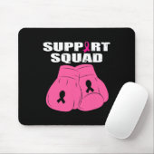 Support Squad Boxing Glove Pink Ribbon Borstkanker Muismat (Met muis)
