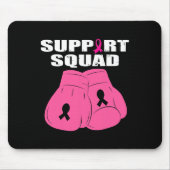 Support Squad Boxing Glove Pink Ribbon Borstkanker Muismat (Voorkant)