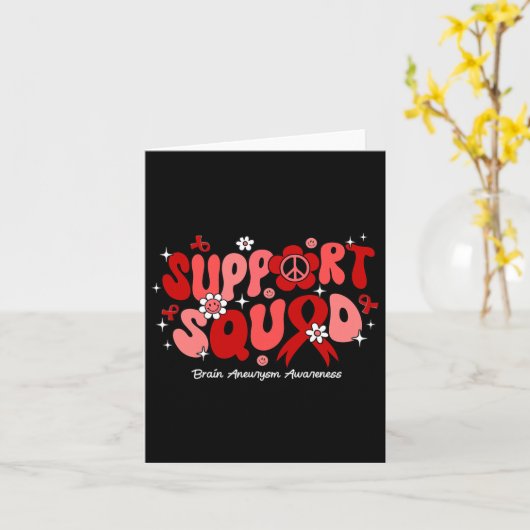 Support Squad Brain Aneurysm Awareness Kaart (Gele Bloem)