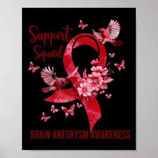 Support Squad Brain Aneurysm Awareness Poster (Voorkant)