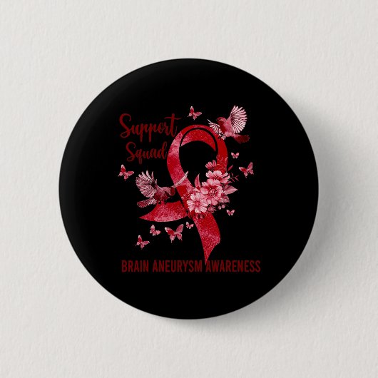 Support Squad Brain Aneurysm Awareness Ronde Button 5,7 Cm (Voorkant)