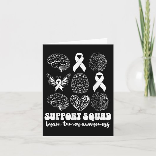 Support Squad Brain Tumor Awareness Month Go Grey Kaart (Voorkant)