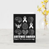 Support Squad Brain Tumor Awareness Month Go Grey Kaart (Gele Bloem)